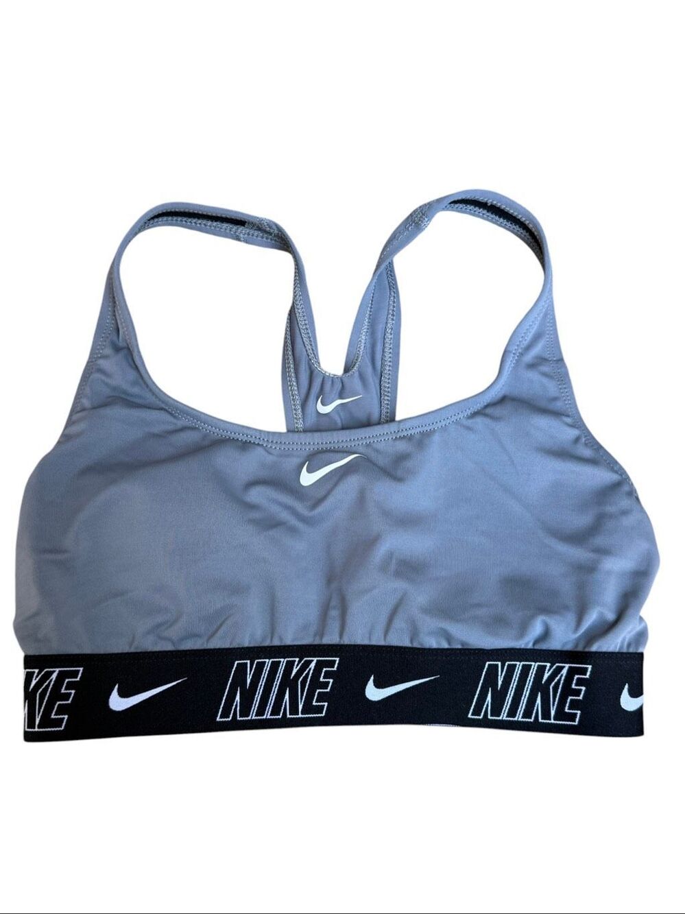 Nike Running Sports Bra Padded Grey Black White Women's size Small
